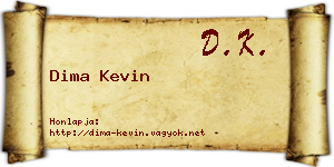 Dima Kevin névjegykártya